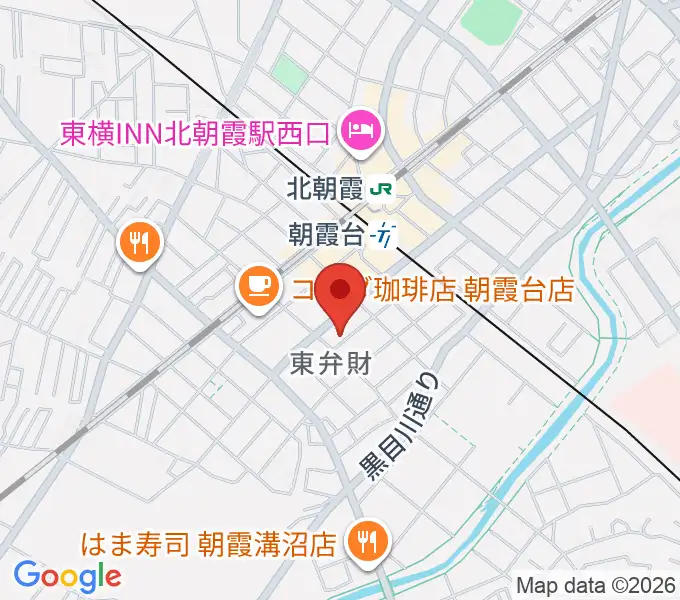 柏屋楽器 朝霞台ミュージックセンターの地図