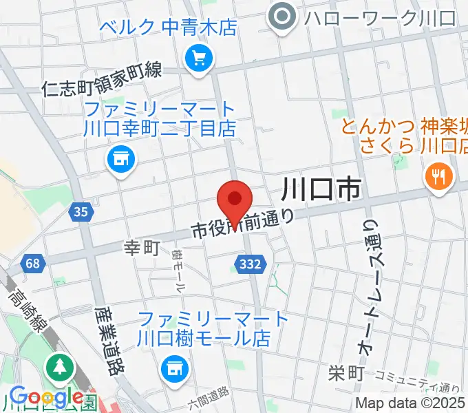 柏屋楽器 川口ミュージックプラザの地図