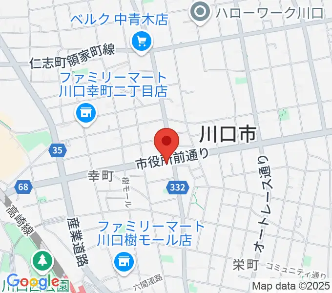 柏屋楽器 川口ミュージックプラザの地図