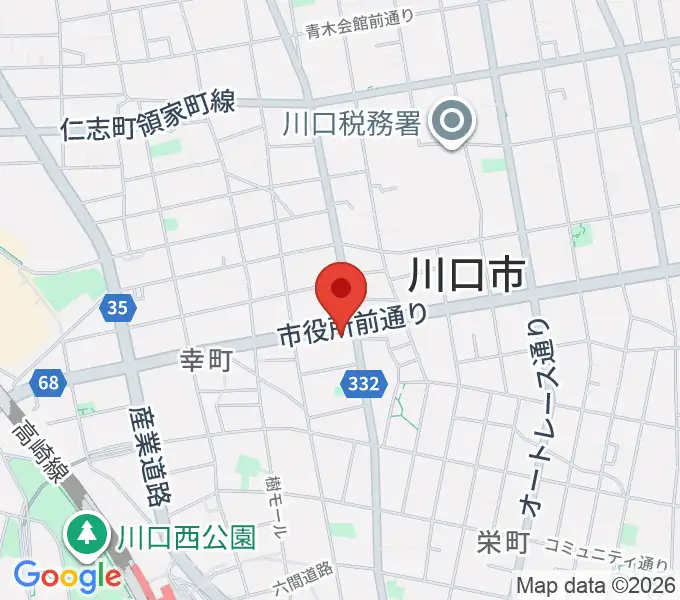 柏屋楽器 川口ミュージックプラザの地図