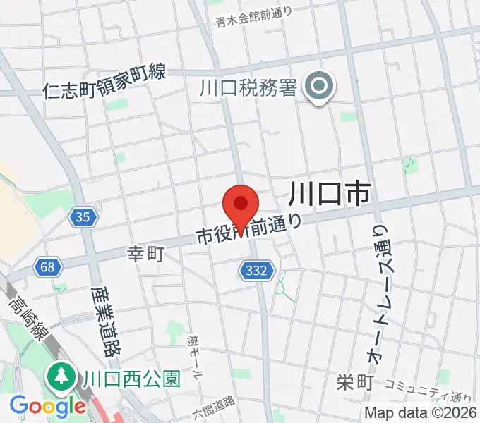柏屋楽器 川口ミュージックプラザの地図