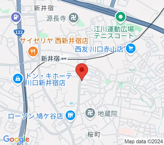 柏屋楽器 鳩ヶ谷ミュージックセンターの地図