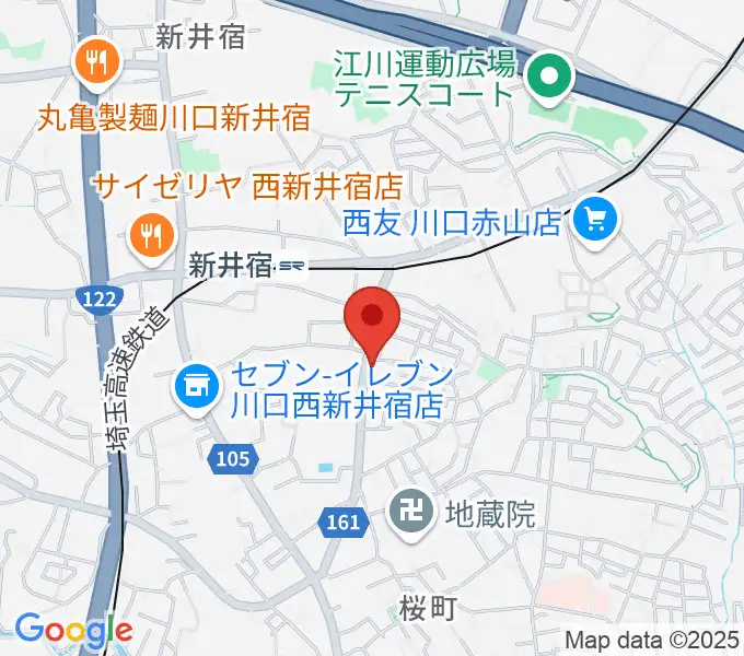 柏屋楽器 鳩ヶ谷ミュージックセンターの地図