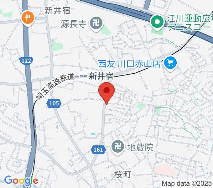 柏屋楽器 鳩ヶ谷ミュージックセンターの地図