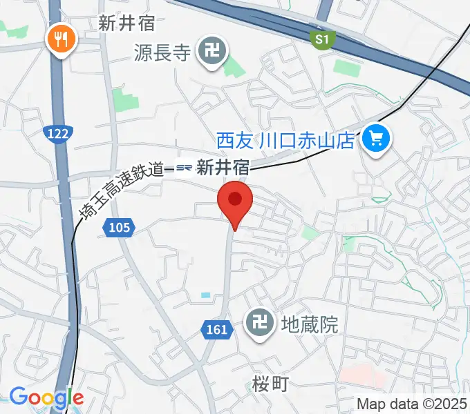 柏屋楽器 鳩ヶ谷ミュージックセンターの地図