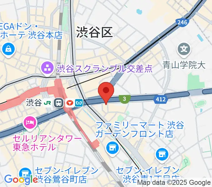 アンコール渋谷の地図