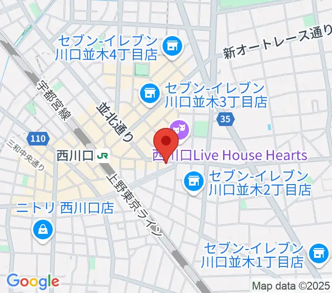 柏屋楽器 西川口ミュージックサロンの地図