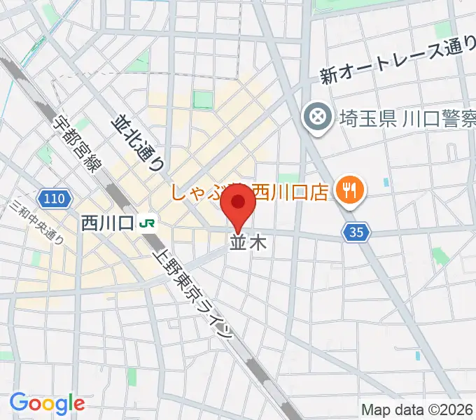 柏屋楽器 西川口ミュージックサロンの地図