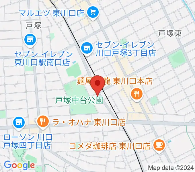 柏屋楽器 ミュージックサロン東川口の地図