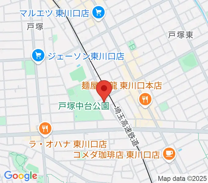 柏屋楽器 ミュージックサロン東川口の地図
