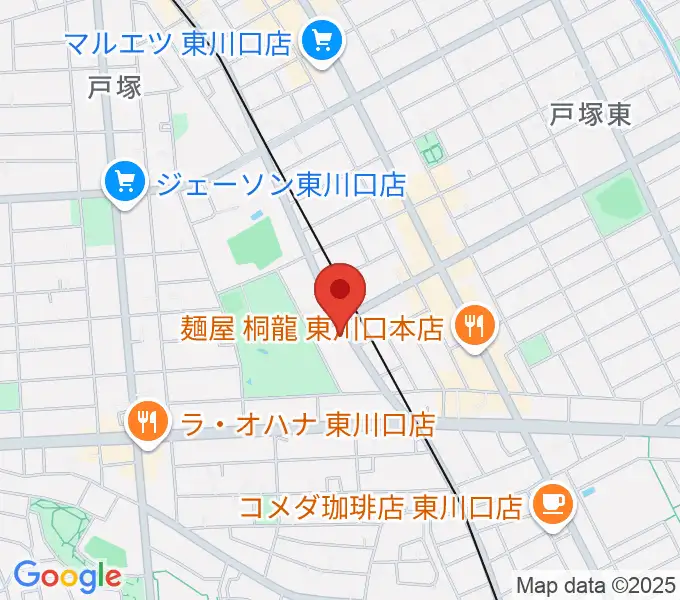 柏屋楽器 ミュージックサロン東川口の地図