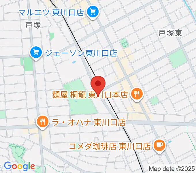 柏屋楽器 ミュージックサロン東川口の地図