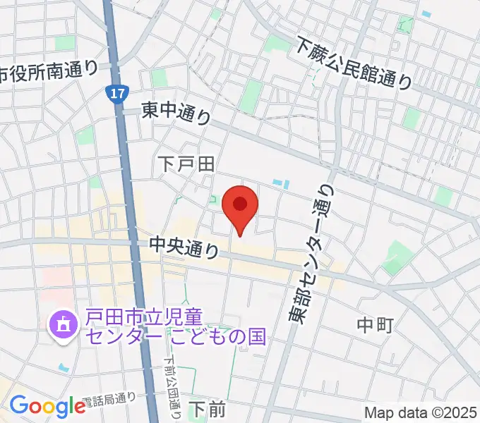 柏屋楽器 ミュージックサロン下戸田の地図