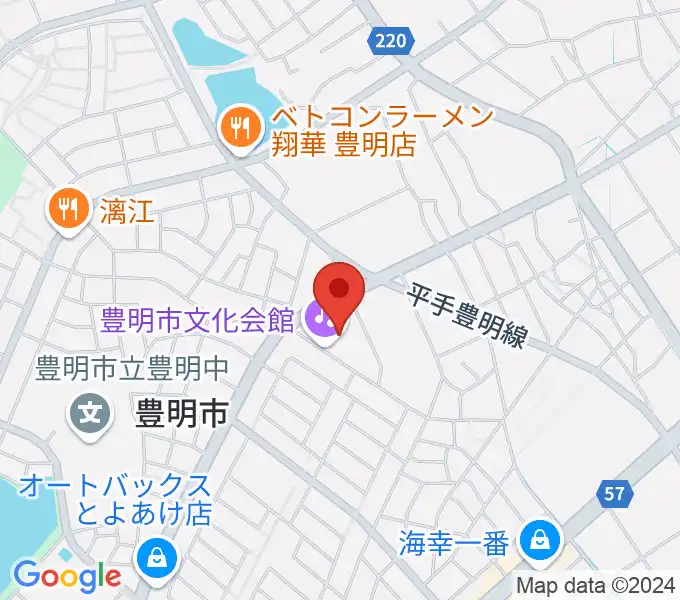 豊明市文化会館の地図