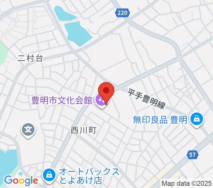 豊明市文化会館の地図