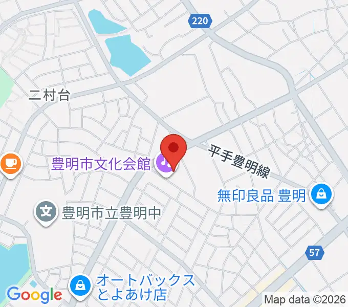 豊明市文化会館の地図