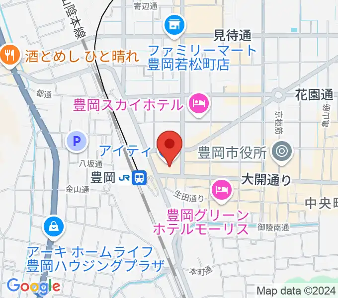 豊岡市民プラザの地図