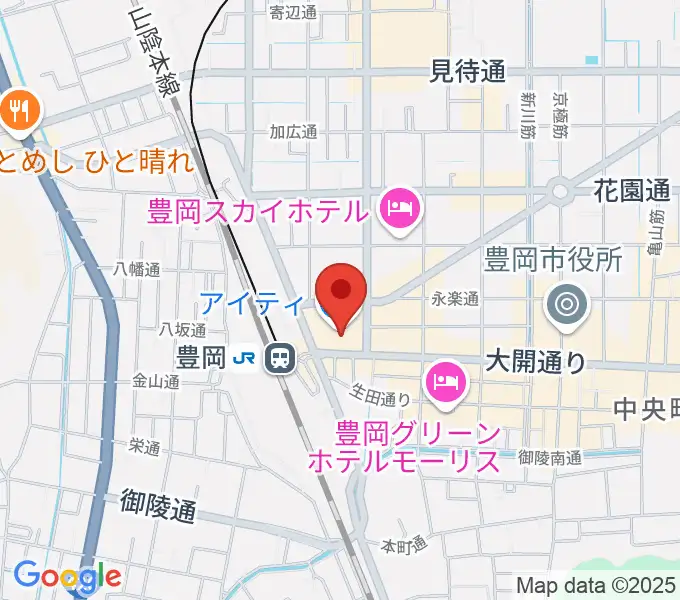 豊岡市民プラザの地図