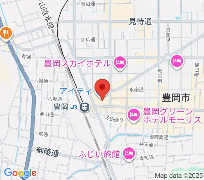 豊岡市民プラザの地図