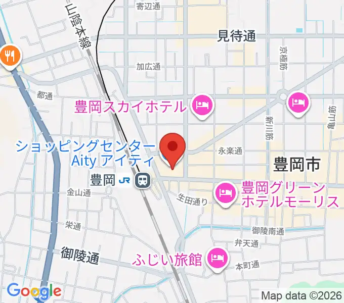 豊岡市民プラザの地図