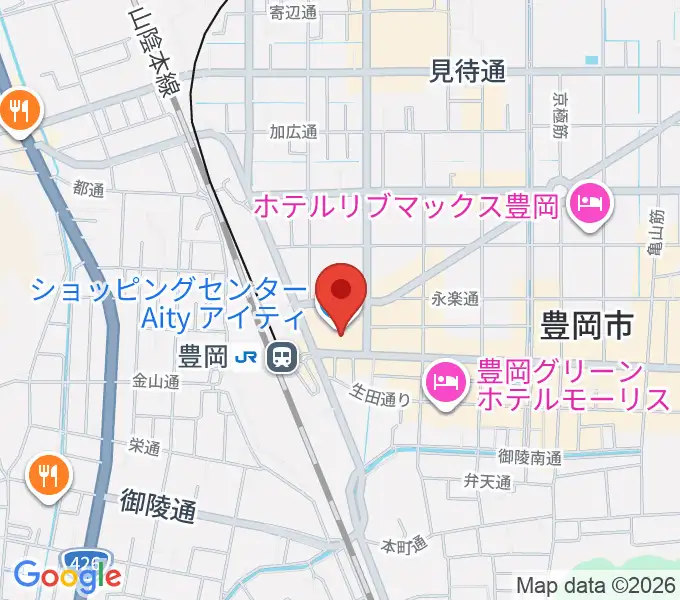 豊岡市民プラザの地図