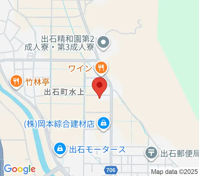 出石文化会館ひぼこホールの地図