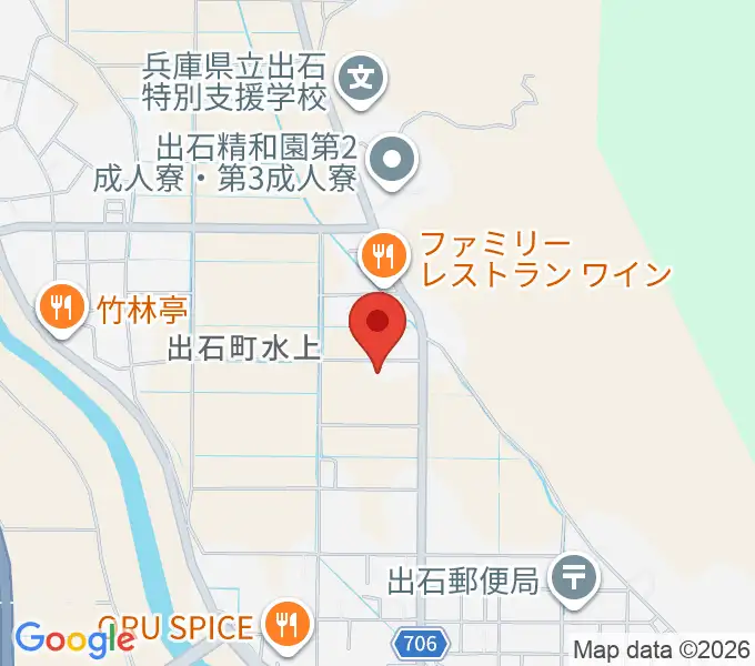 出石文化会館ひぼこホールの地図