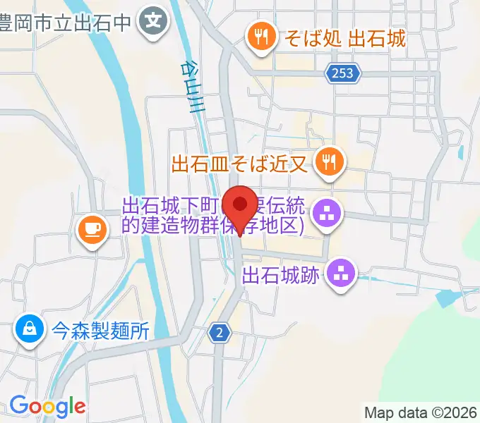 出石永楽館の地図