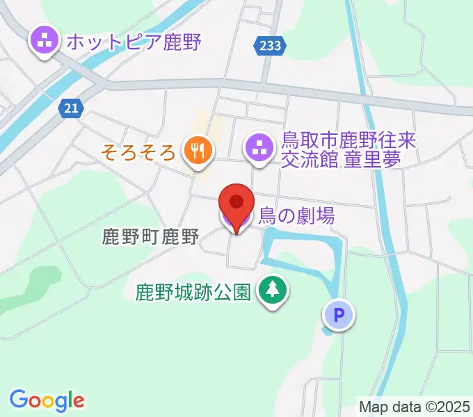 鳥の劇場の地図