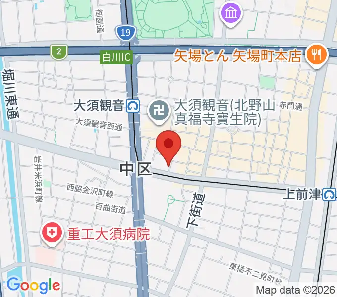 七ツ寺共同スタジオの地図