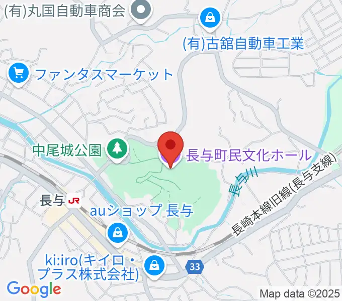 長与町民文化ホールの地図