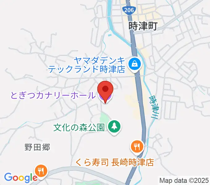 とぎつカナリーホールの地図