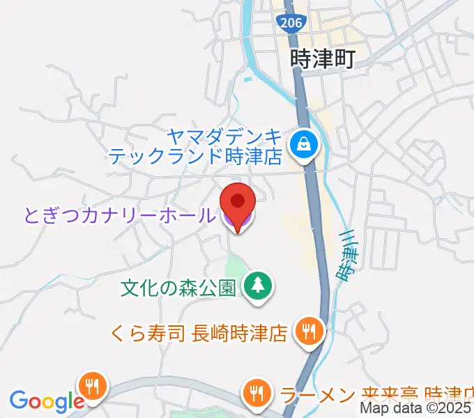 とぎつカナリーホールの地図