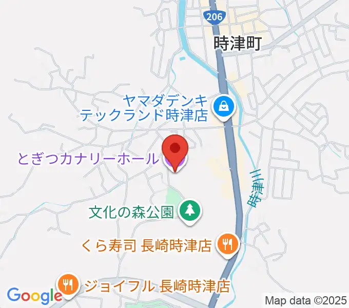 とぎつカナリーホールの地図