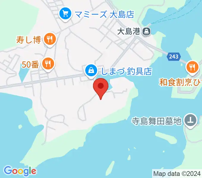 西海市大島文化ホールの地図