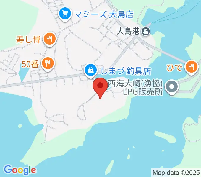 西海市大島文化ホールの地図