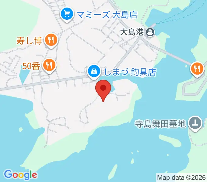西海市大島文化ホールの地図