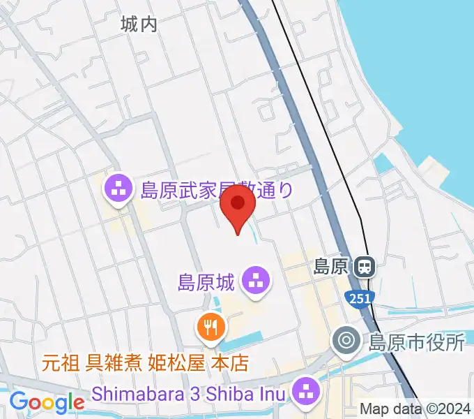 島原文化会館の地図