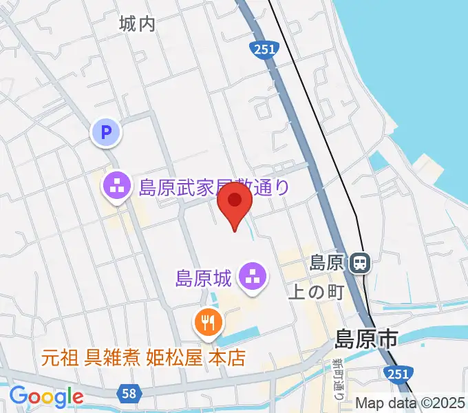 島原文化会館の地図