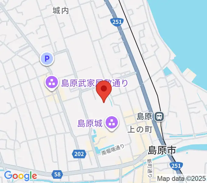 島原文化会館の地図
