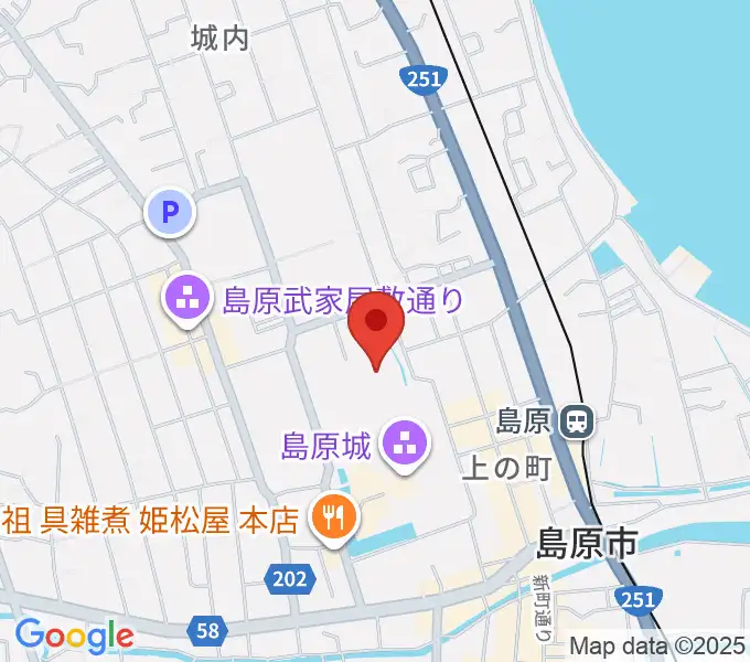 島原文化会館の地図
