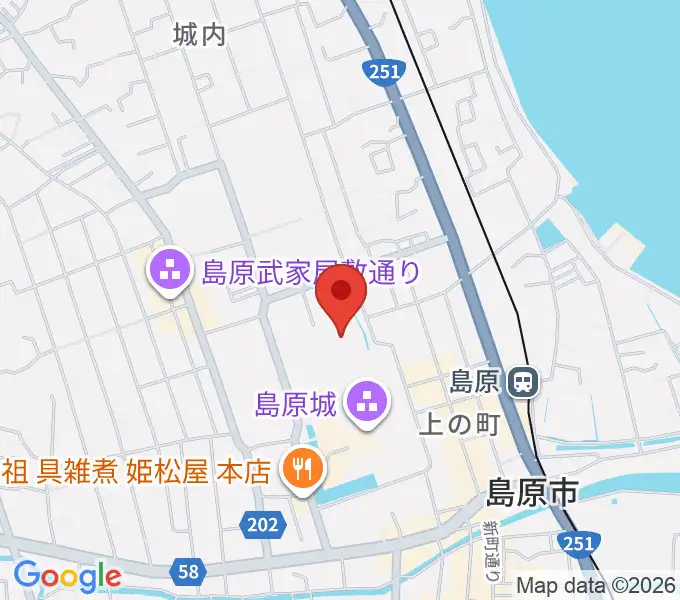 島原文化会館の地図