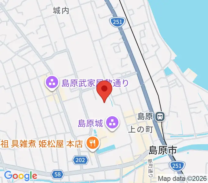 島原文化会館の地図