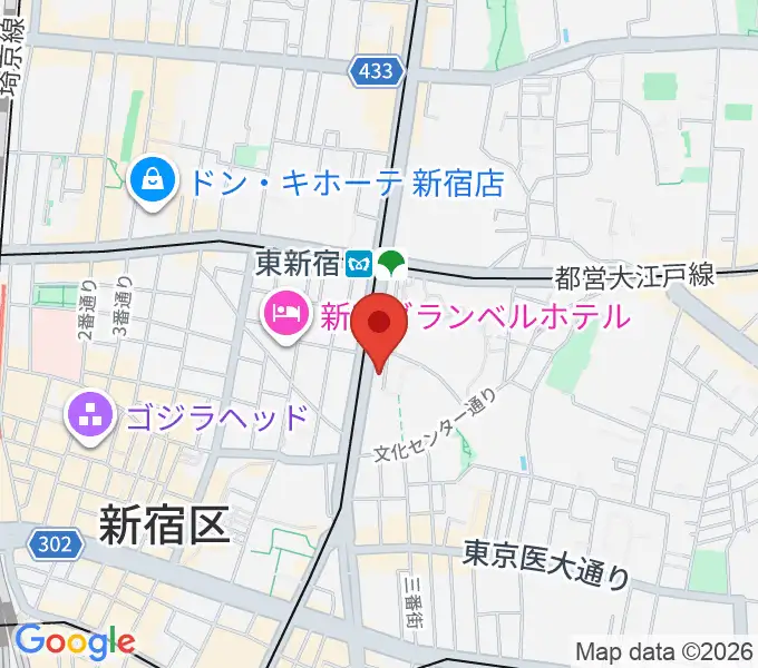 新宿レッドクロスの地図