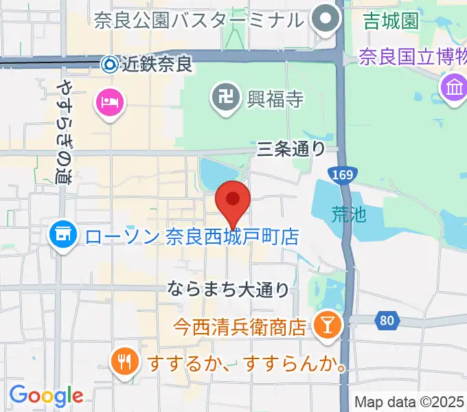 奈良市ならまちセンターの地図