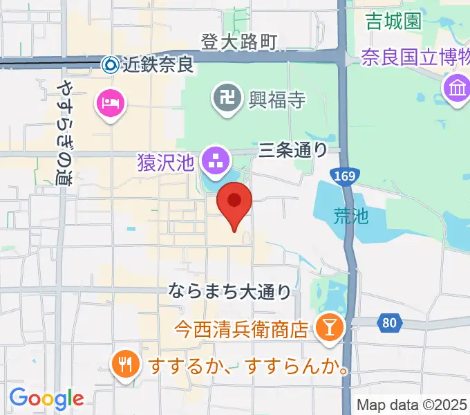 奈良市ならまちセンターの地図