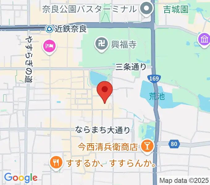奈良市ならまちセンターの地図