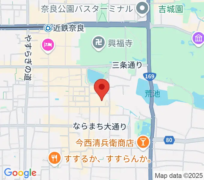 奈良市ならまちセンターの地図