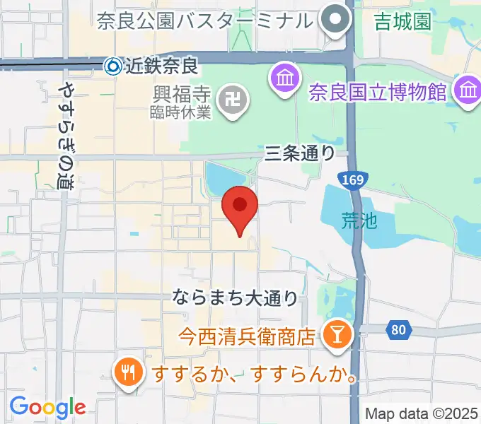 奈良市ならまちセンターの地図