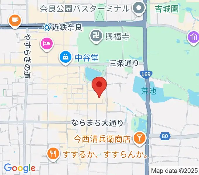 奈良市ならまちセンターの地図